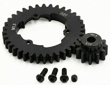 HD Steel 5mm Bore 13T Pinion+32T Spur Gear Set 1.5 MOD for Traxxas X-Maxx & XRT