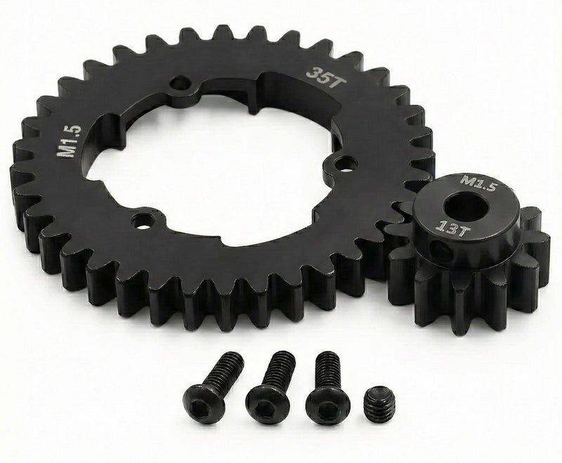 HD Steel 5mm Bore 13T Pinion+35T Spur Gear Set 1.5 MOD for Traxxas X-Maxx & XRT