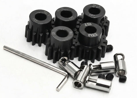 HD Steel 11+12+13+14+15T Pinion Gear Set 1.5 MOD for Traxxas X-Maxx, XRT 5mm/8mm