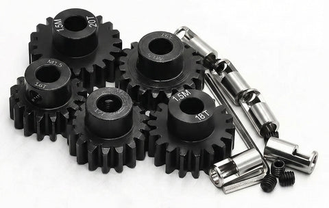 HD Steel 16+17+18+19+20T Pinion Gear Set 1.5 MOD for Traxxas X-Maxx, XRT 5mm/8mm