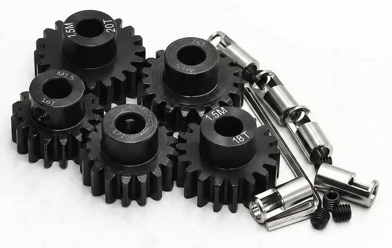 HD Steel 16+17+18+19+20T Pinion Gear Set 1.5 MOD for Traxxas X-Maxx, XRT 5mm/8mm