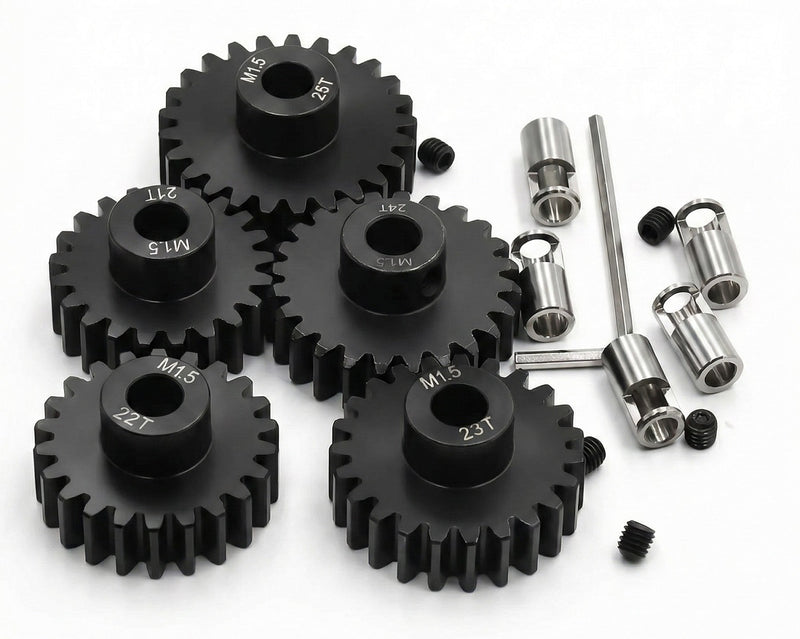 HD Steel 21+22+23+24+25T Pinion Gear Set 1.5 MOD for Traxxas X-Maxx, XRT 5mm/8mm
