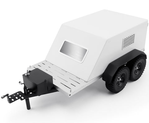 Realistic 1/10 Size Enclosed Trailer 450x220x155mm for Scale Crawler Truck