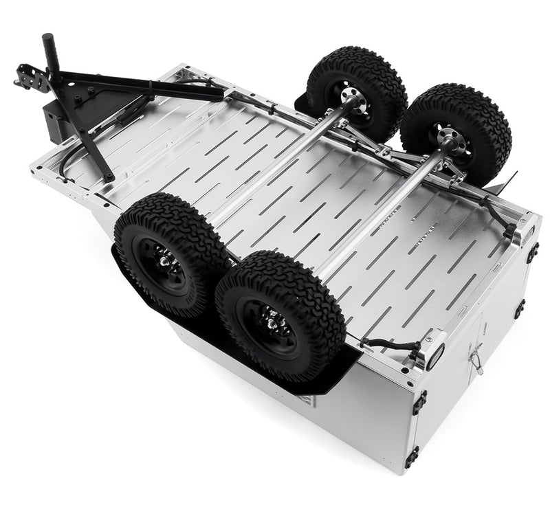 Realistic 1/10 Size Enclosed Trailer 450x220x155mm for Scale Crawler Truck
