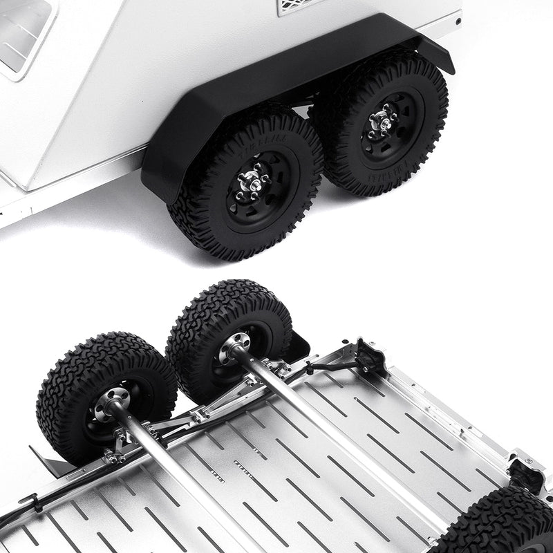 Realistic 1/10 Size Enclosed Trailer 450x220x155mm for Scale Crawler Truck