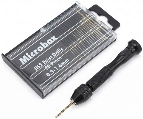 Professional Hand Drill Kit 20 Sizes (0.3mm-1.6mm)