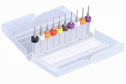 Mini Micro Drill Bits 10 Sizes (0.1mm-1.0mm)