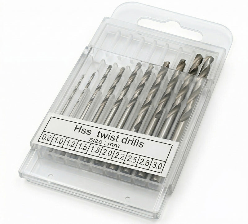 Mini Drill Bits 10 Sizes (0.8mm-3.0mm)