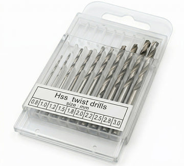 Mini Drill Bits 10 Sizes (0.8mm-3.0mm)