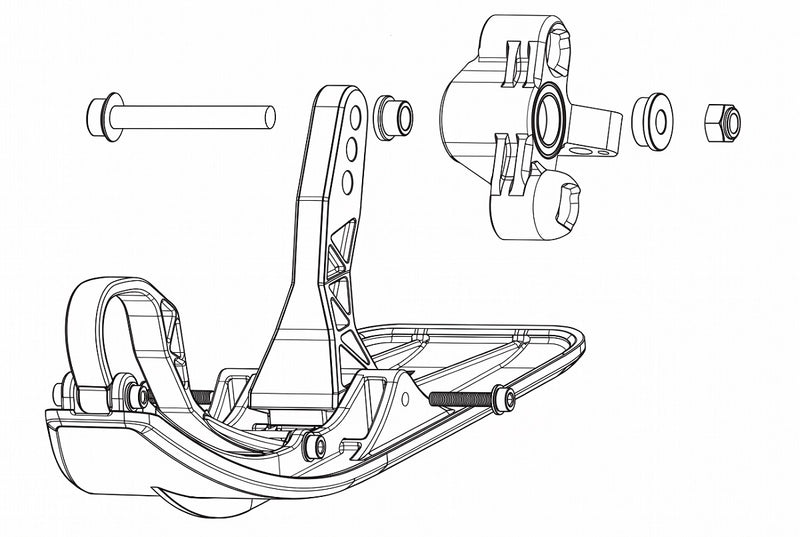 Front Sled Attachment Set for Arrma 1/5 Kraton & Outcast 4X4 8S BLX w/ ARA310932