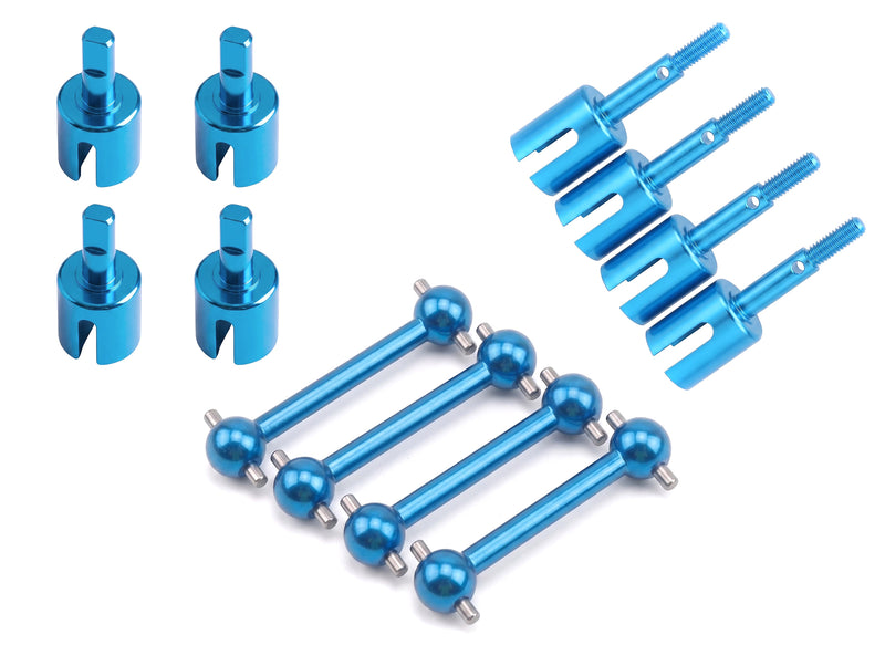 Dog Bones, Wheel Axles Cups & Cup Joints (4) for Tamiya TT-01 & TT-02