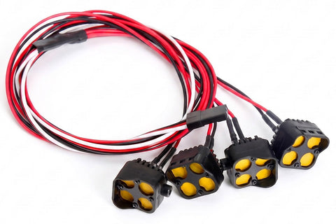 Realistic Spot LED Light (4 Yellow) Set, w/ 3rd Ch. On/Off/Flash for 1/10 & 1/8