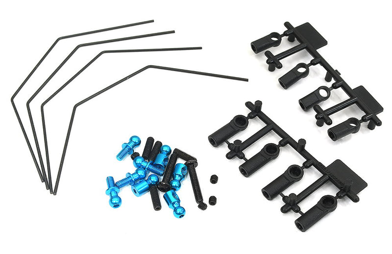 Front and Rear Sway Bar Set (4) for Tamiya XV-01 & XV-02