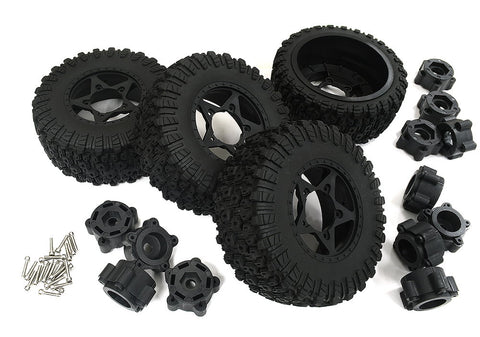Short Course 2.2/3.0 Wheel for 12, 14 & 17mm Hex & Tire Set (4) (O.D.=113mm)