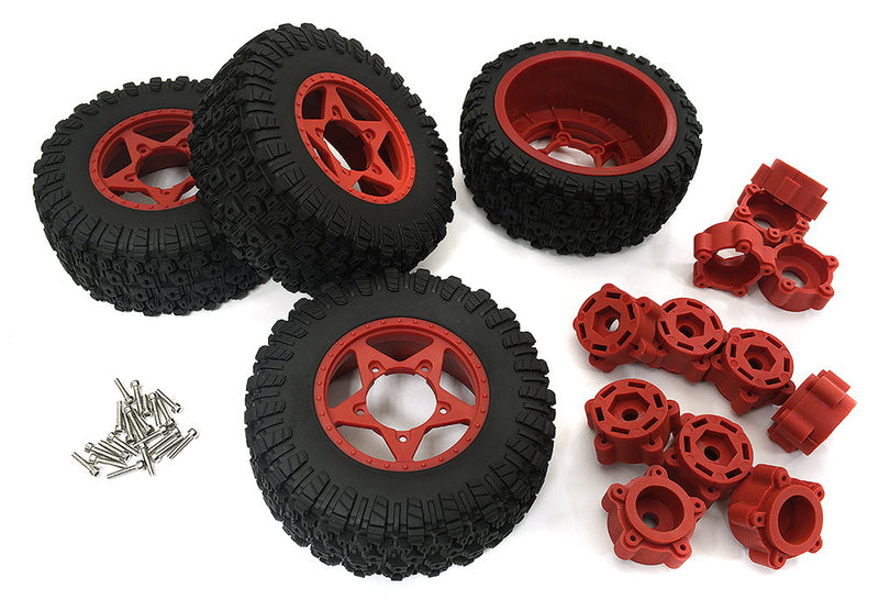 Short Course 2.2/3.0 Wheel for 12, 14 & 17mm Hex & Tire Set (4) (O.D.=113mm)