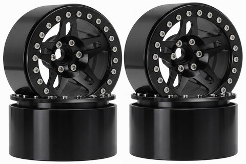 2.2x1.4in. Machined 2.2 Size Wheel (4) Set for 1/10 Scale Crawler