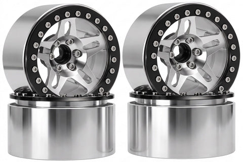 2.2x1.4in. Machined 2.2 Size Wheel (4) Set for 1/10 Scale Crawler