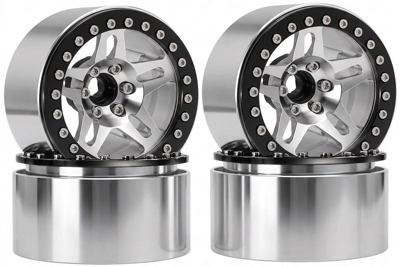 2.2x1.4in. Machined 2.2 Size Wheel (4) Set for 1/10 Scale Crawler