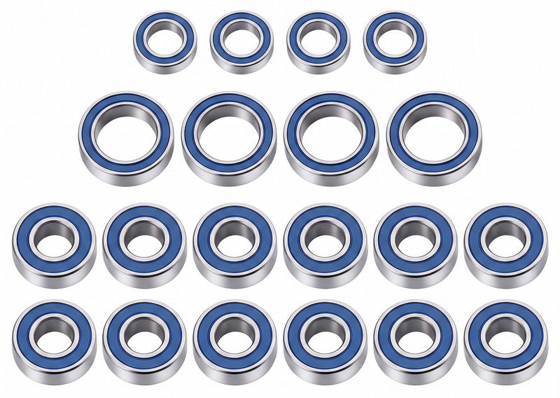 Complete Rubber Seal Bearing Set (20) for Tamiya TT-01 Type-E & Type-ES 54025