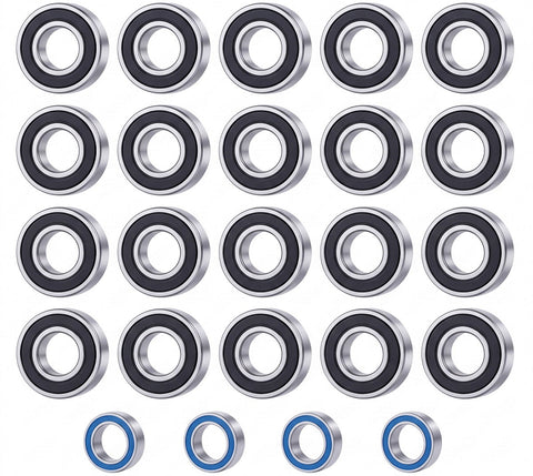 Complete Rubber Seal Bearing Set (24) for Tamiya 4X4X4 Monster Truck