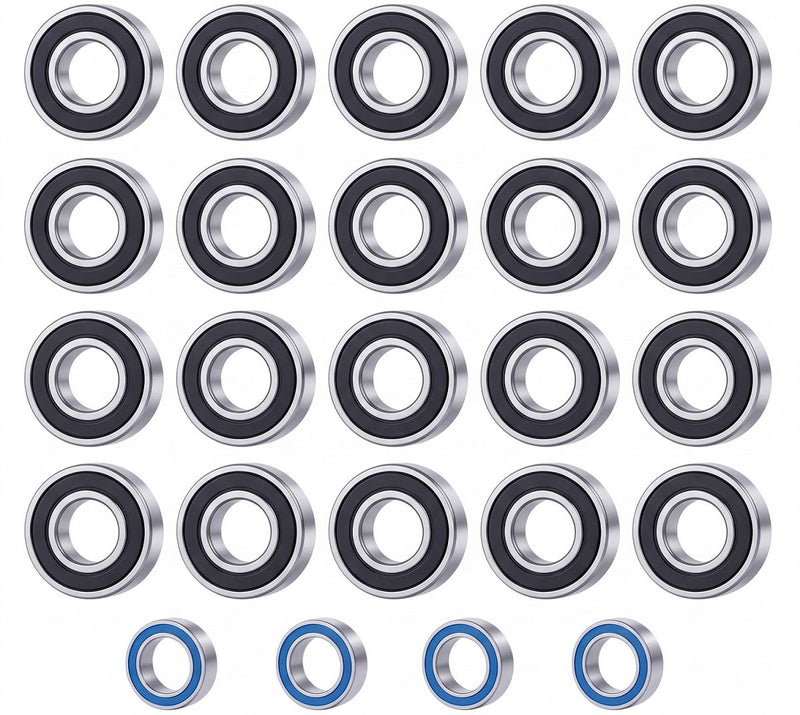 Complete Rubber Seal Bearing Set (24) for Tamiya 4X4X4 Monster Truck