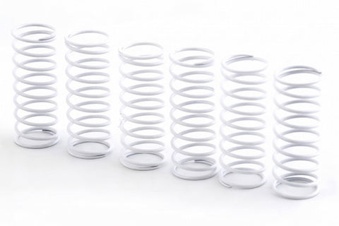 40mm White Spring Set (6) 1.2mm 9.5 Coils for Tamiya G6-01