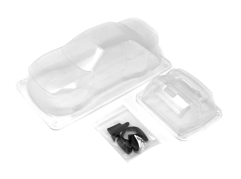 RTS 1/24 S13 Clear Plastic Body Shell w/ Decal & LED Holders (Trimmed)