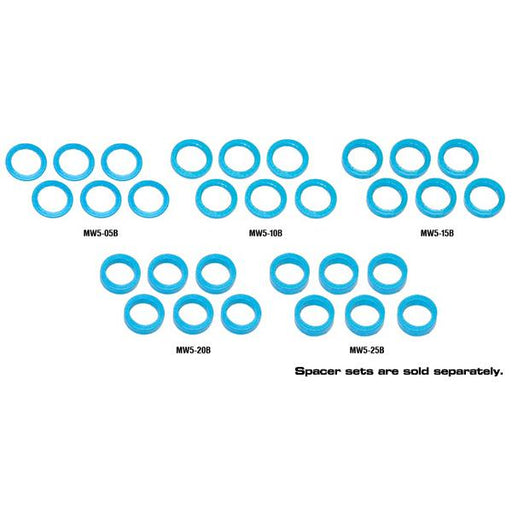 Muchmore Racing Color Aluminum Adjust Spacer 5.0x0.5mm Blue (6pcs)