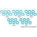 Muchmore Racing Color Aluminum Adjust Spacer 5.0x0.5mm Blue (6pcs)