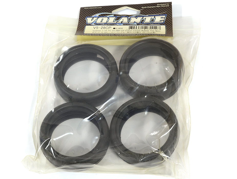 Volante 1/10 TC V5 28-CP Indoor Carpet Rubber Tire 4pcs