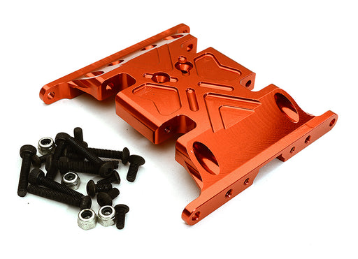 CNC Machined Center Gear Box Mount Skid Plate for Axial 1/10 SCX-10 Crawler