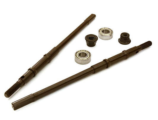 Rear Steel Drive Shafts Set w/ Outer Bearings for Axial 1/10 SCX10 II