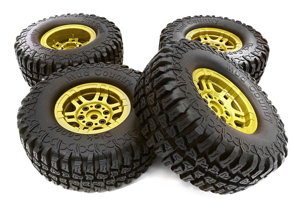 Composite Dual 6 Spoke Off-Road 1.9 Size Wheel & Tire (4) (O.D.=102mm)