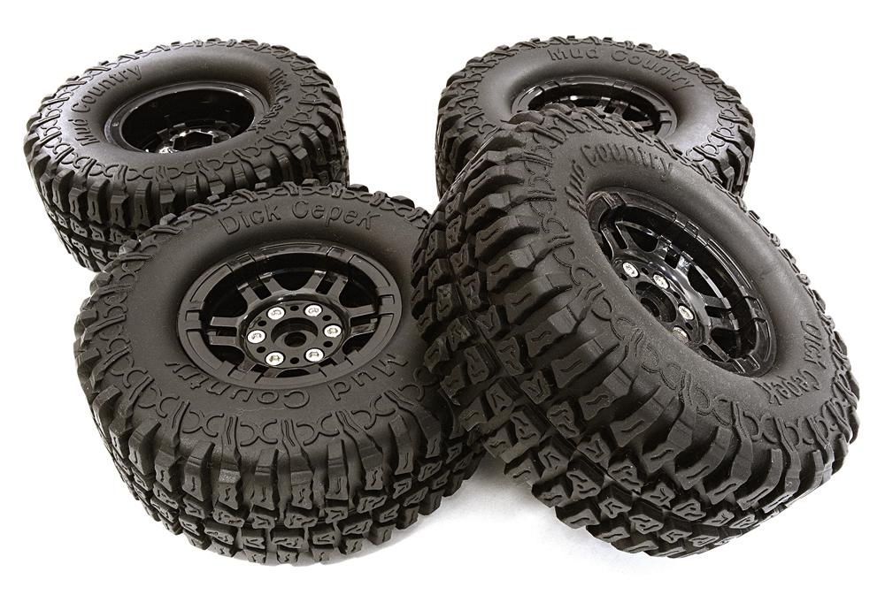 Composite Dual 6 Spoke Off-Road 1.9 Size Wheel & Tire (4) (O.D.=102mm)