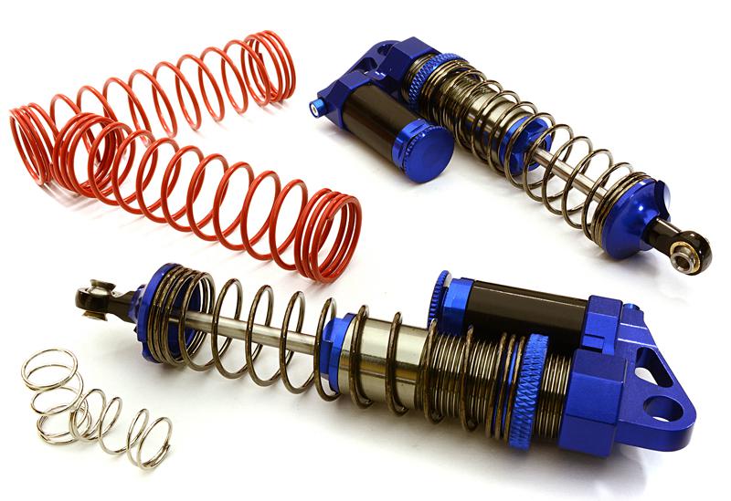 Alloy 100mm Type Piggyback Shock (2) w/ Rebound Adjust for 1/10 Scale Crawler