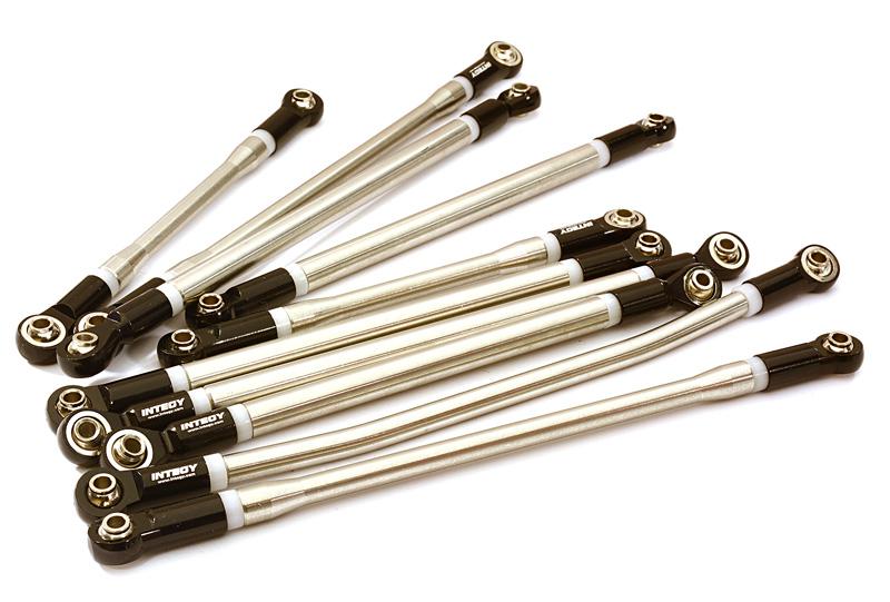 Complete Stainless Steel 10-Piece Linkage Set for Custom 1.9 & 2.2 Rock Crawlers