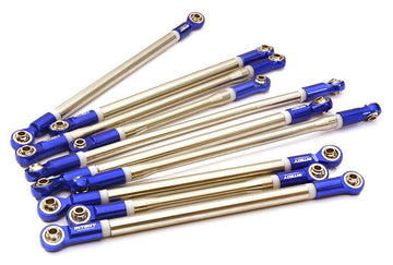 Complete Stainless Steel 10-Piece Linkage Set for Custom 1.9 & 2.2 Rock Crawlers