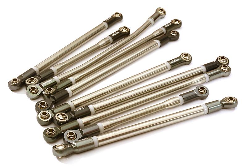 Complete Stainless Steel 10-Piece Linkage Set for Custom 1.9 & 2.2 Rock Crawlers