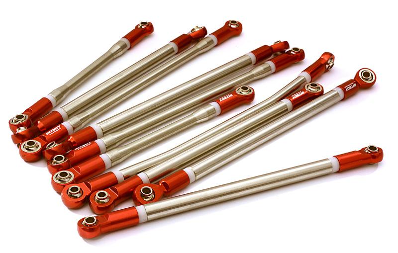 Complete Stainless Steel 10-Piece Linkage Set for Custom 1.9 & 2.2 Rock Crawlers