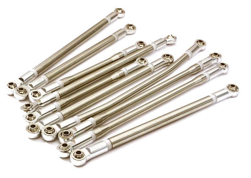 Complete Stainless Steel 10-Piece Linkage Set for Custom 1.9 & 2.2 Rock Crawlers