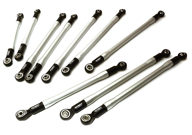 Complete Aluminum 10-Piece Linkage Set for Custom 1.9 & 2.2 Rock Crawlers