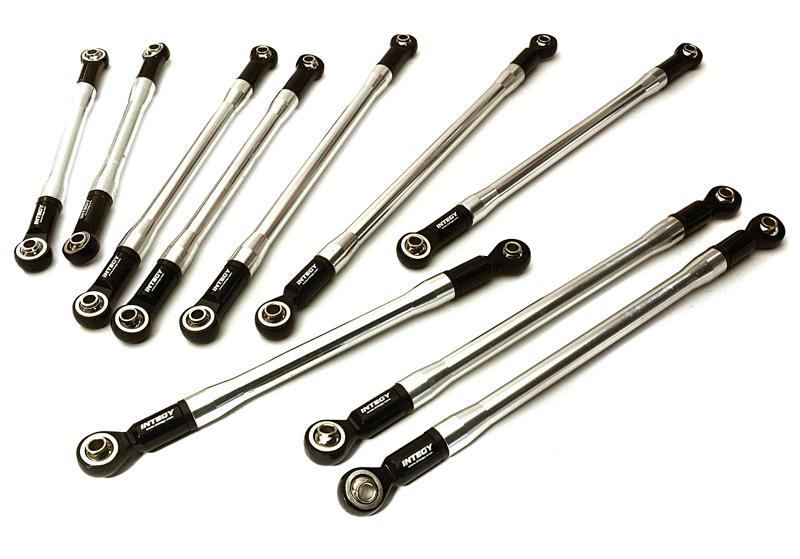 Complete Aluminum 10-Piece Linkage Set for Custom 1.9 & 2.2 Rock Crawlers