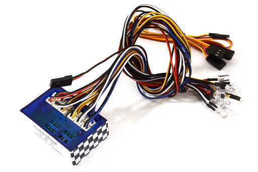 Complete LED Light (12) System w/ Control Box to RX for 1/10 Scale RC