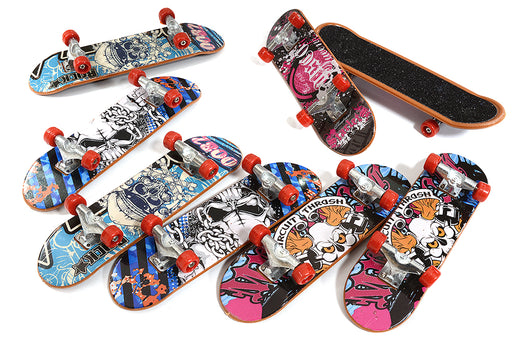 8pcs Mini Fingerboards, Finger Skateboard w/ Matte Surface (Random Pattern)