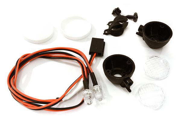 Realistic Spot Light (2) w/ LED, Plastic Housing for 1/10 & 1/8 Scale