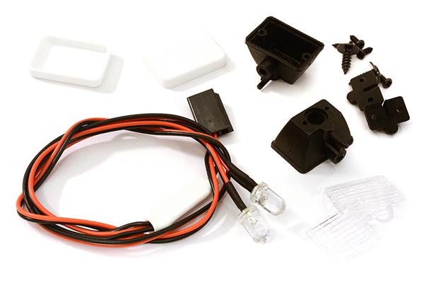 Realistic Spot Light (2) w/ LED, Plastic Housing for 1/10 & 1/8 Scale