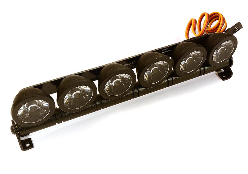 Realistic Roof Top Spot LED (6) Light Set 155mm Wide for 1/10 Scale Off-Road