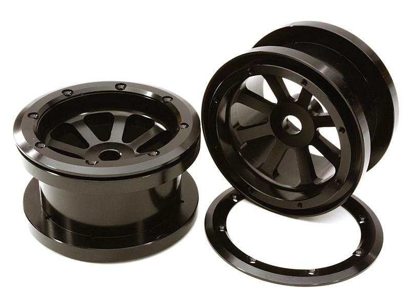 CNC Machined 8 Spoke Beadlock 2.2 Wheels (2) for Axial Ridgecrest & Wraith 2.2