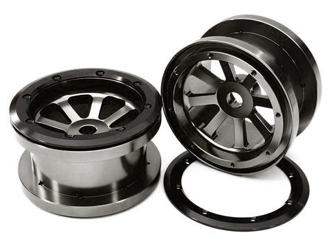 CNC Machined 8 Spoke Beadlock 2.2 Wheels (2) for Axial Ridgecrest & Wraith 2.2