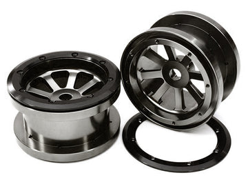 CNC Machined 8 Spoke Beadlock 2.2 Wheels (2) for Axial Ridgecrest & Wraith 2.2